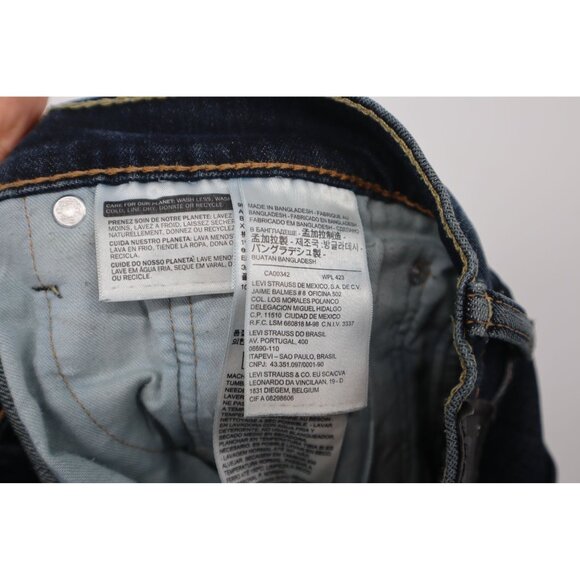 Levis 511 Mens Slim Fit Jeans W38 L30 Dark Wash Denim - Picture 3 of 15